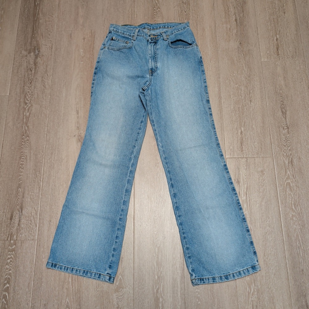 Polo‎ Jeans Co Ralph Lauren Vintage 90s Flare Light Wash Denim Womens 10 29x30.5